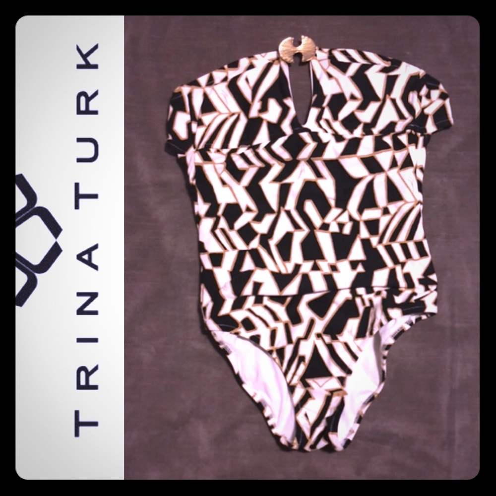 Trina Turk Black/White one piece Swimsuit